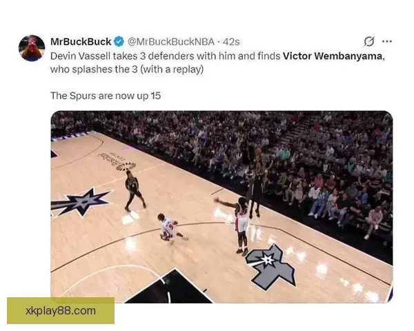 文班亚马砍下26分14篮板5盖帽碾压对手热巴手感低迷仅17中5